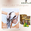 Kokila Unisex Hair Color Shampoo Enriched With Almond Oil in Just 5 Minute, Long-Lasting Instant Color (Natural Brown)