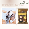 Kokila Unisex Hair Color Shampoo Enriched With Almond Oil in Just 5 Minute, Long-Lasting Instant Color (Natural Brown)