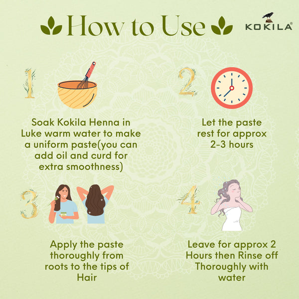 Kokila Indigo Powder 100% Naturals & Organic Hair Coloring, Protects hair from Damage, Dark Brown Color-1 Box (2 Pouches - 100Gm each) 200Gm