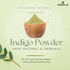 Kokila Indigo Powder 100% Naturals & Organic Hair Coloring, Protects hair from Damage, Dark Brown Color-1 Box (2 Pouches - 100Gm each) 200Gm