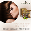 Kokila Unisex Hair Color Shampoo Enriched With Almond Oil in Just 5 Minute, Long-Lasting Instant Color (Natural Brown)