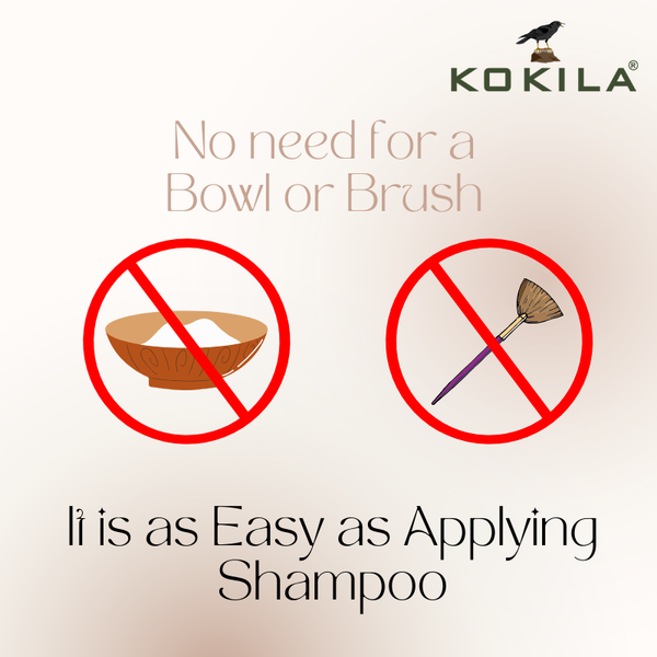 Kokila Unisex Hair Color Shampoo Enriched With Almond Oil in Just 5 Minute, Long-Lasting Instant Hair Color (Natural Black)